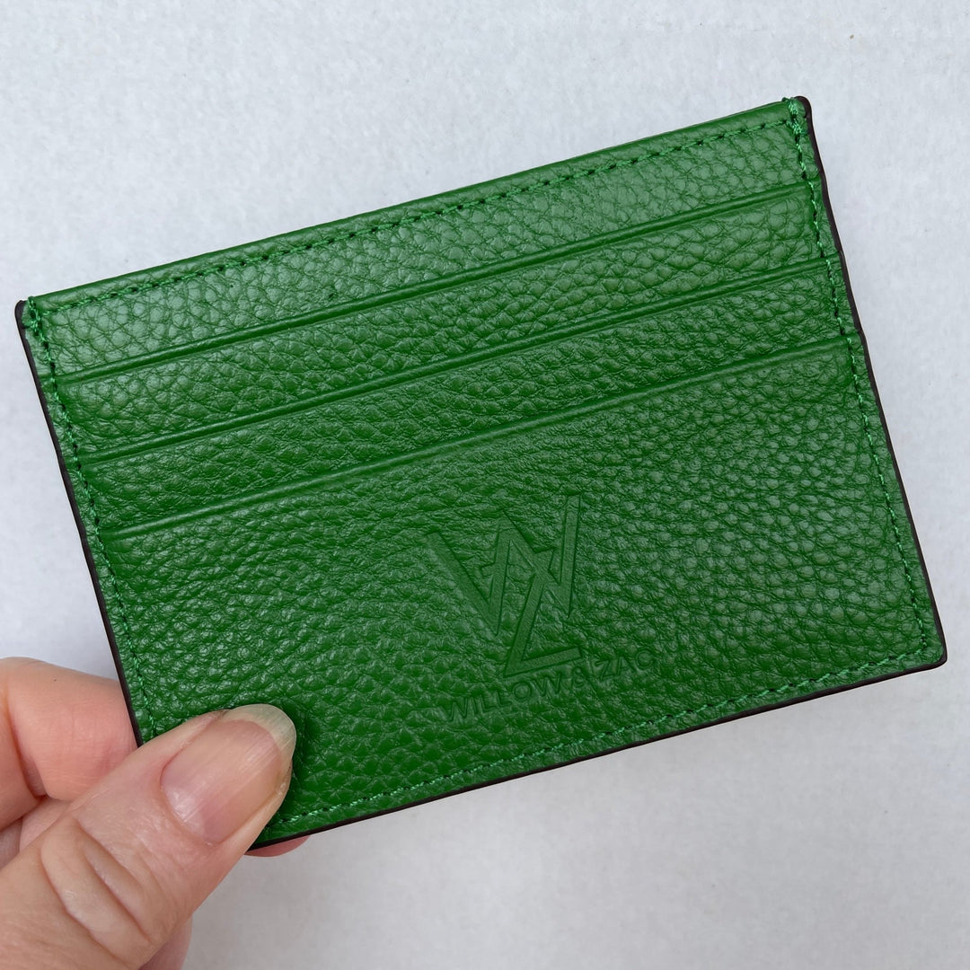 Willow & Zac Faith leather card holder Emerald