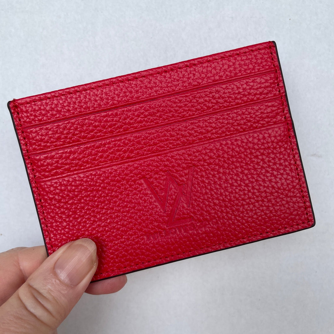 Willow & Zac Faith leather card holder Red