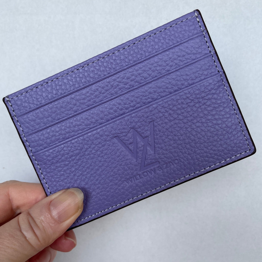 Willow & Zac Faith leather card holder Amethyst