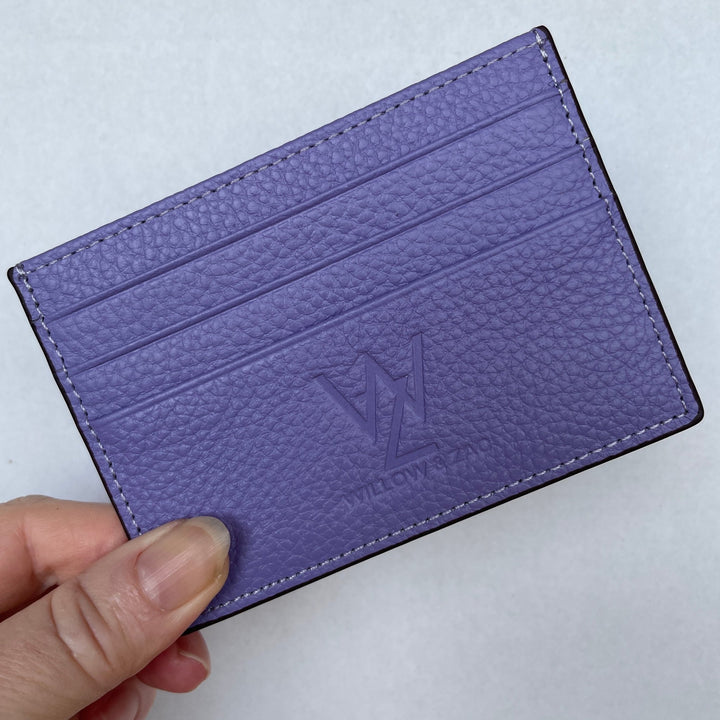 Willow & Zac Faith leather card holder Amethyst
