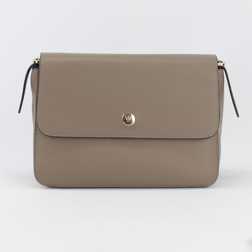Willow & Zac Louise leather shoulder bag DISCONTINUED fog