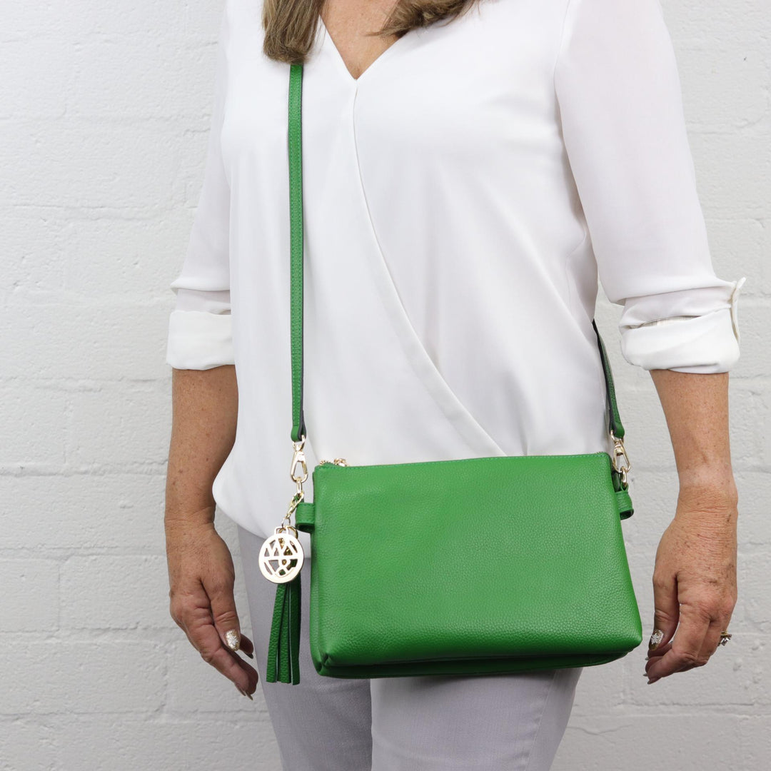 Willow & Zac Ruby leather clutch crossbody bag
