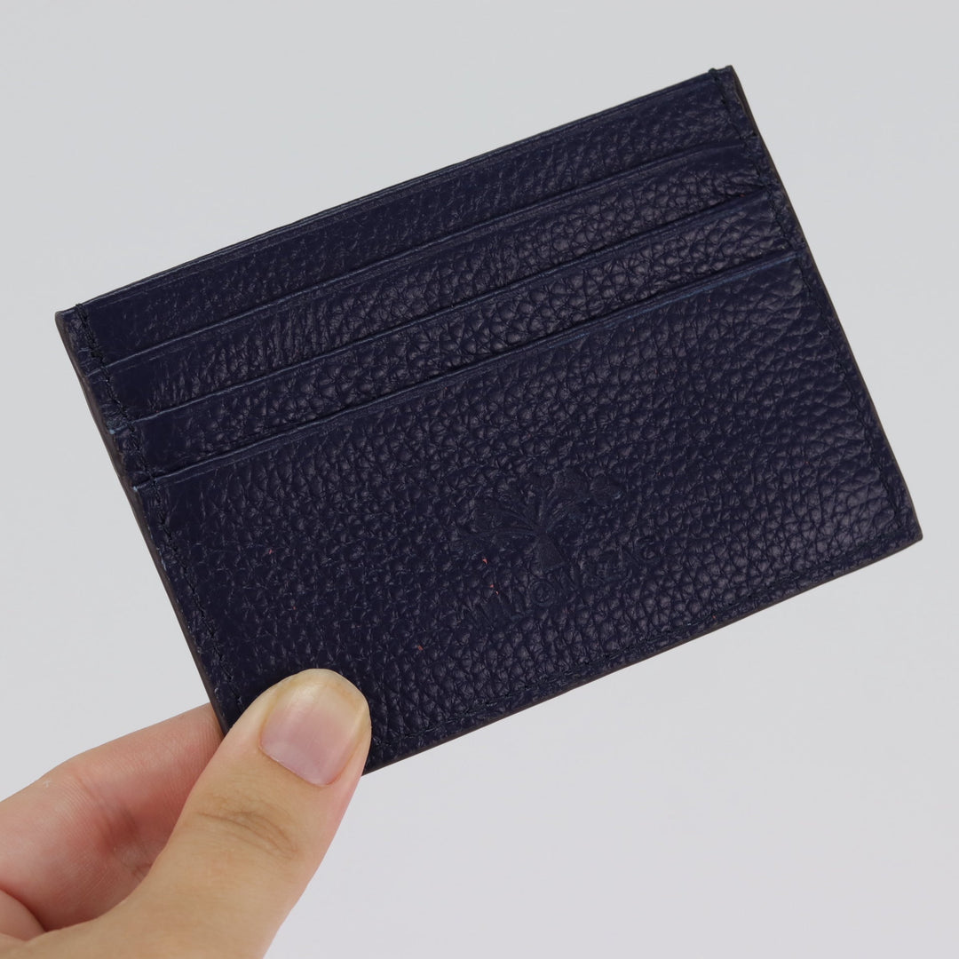 Willow & Zac Faith leather card holder Navy
