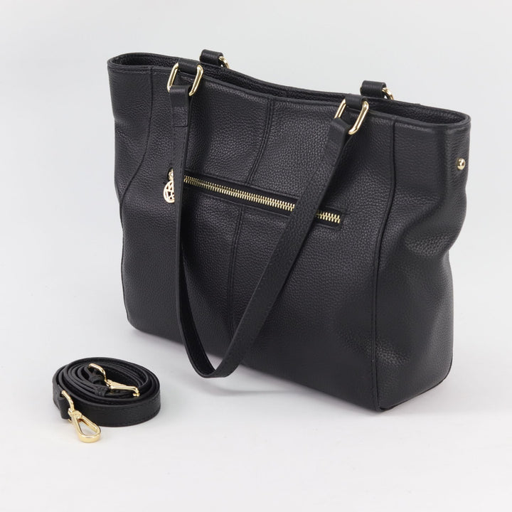 Willow & Zac Reanna leather tote black leather