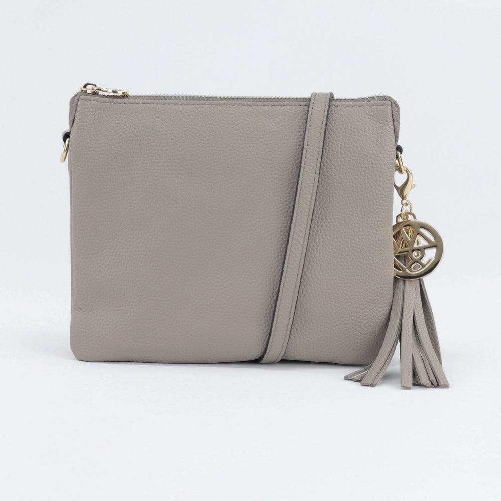 Willow & Zac Tara leather crossbody ash #colour_ash
