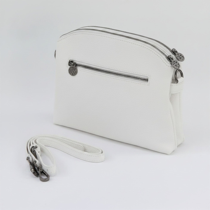 Abigail white back and strap 