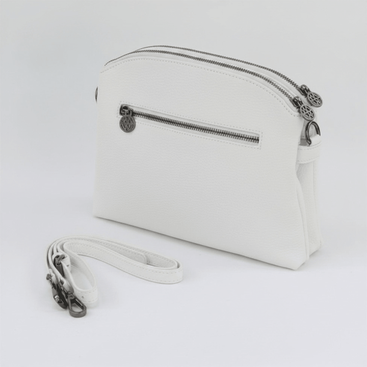 Abigail white back and strap 
