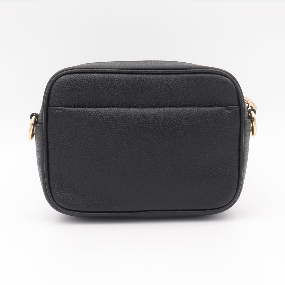 Willow & Zac Bree Pebbled Leather Camera Crossbody Bag - Black