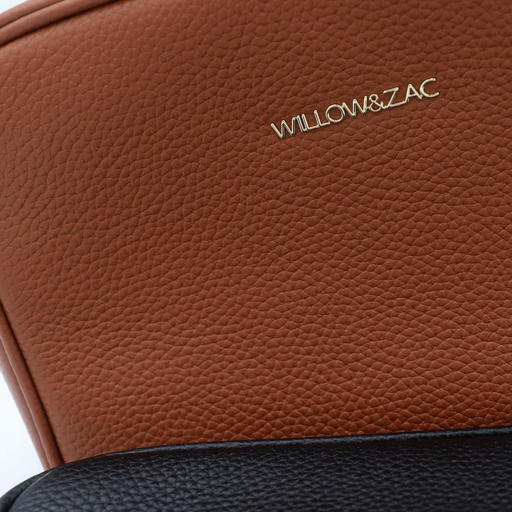 Willow &amp; Zac Bree Pebbled Leather Camera Crossbody Bag - Spice