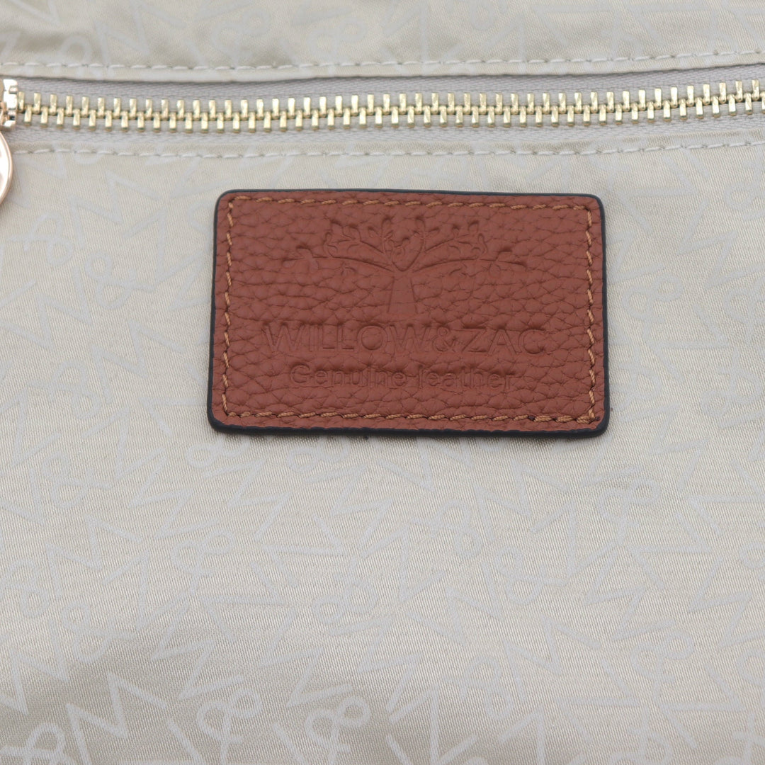 Willow &amp; Zac Bree Pebbled Leather Camera Crossbody Bag - Spice