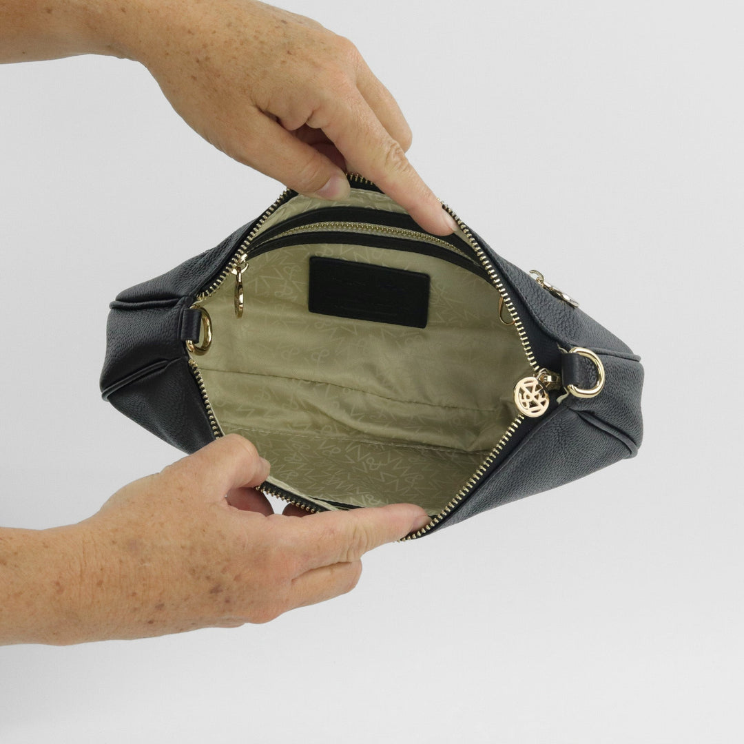 Willow & Zac Bronte leather shoulder bag DISCONTINUED vanilla