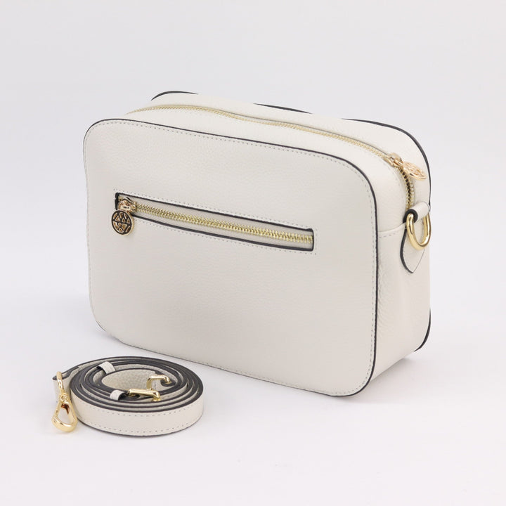 Willow & Zac Freida leather crossbody bag white