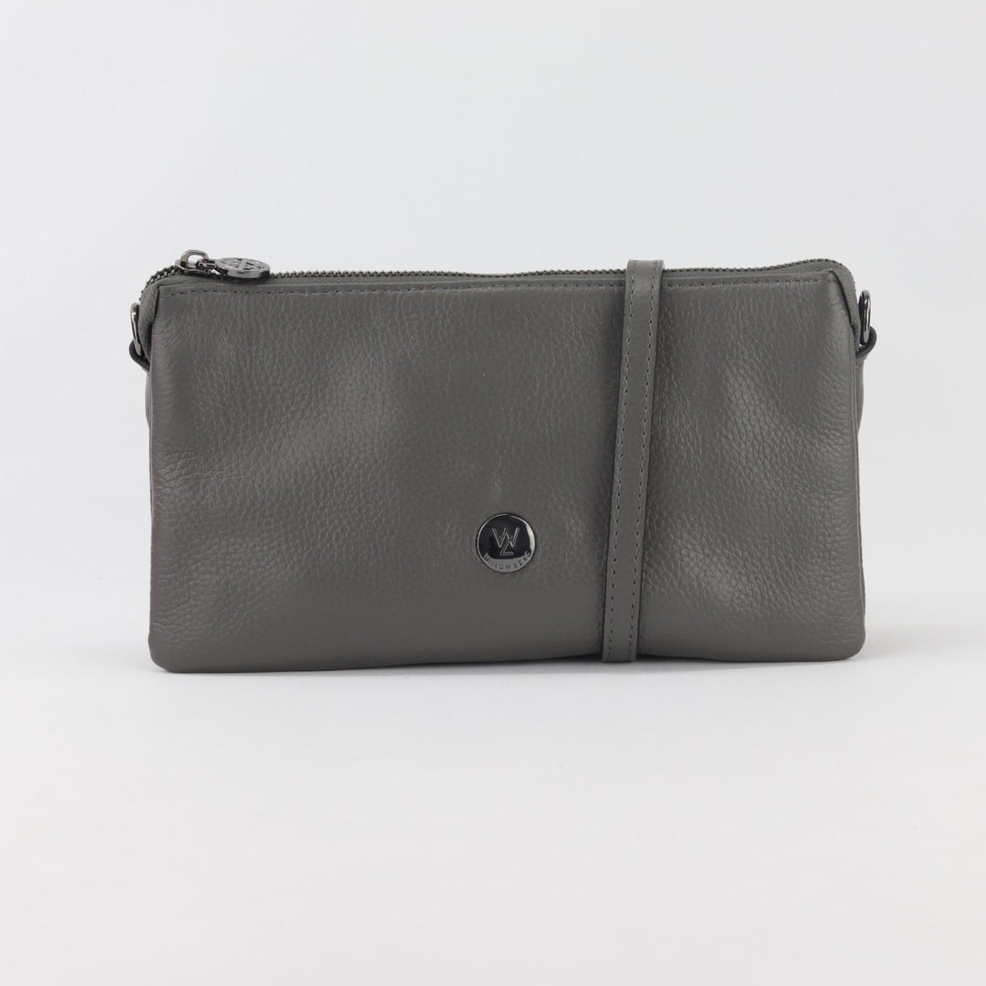 Willow & Zac Gracie crossbody clutch dark grey BLACK HARDWARE #colour_dark-grey-black-hardware