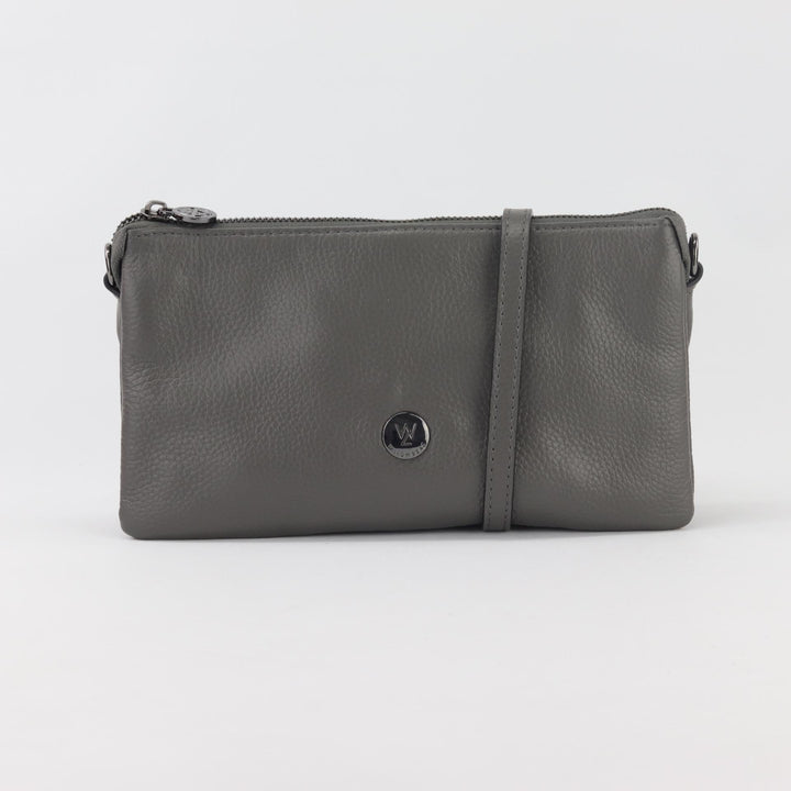 Willow & Zac Gracie crossbody clutch dark grey BLACK HARDWARE #colour_dark-grey-black-hardware