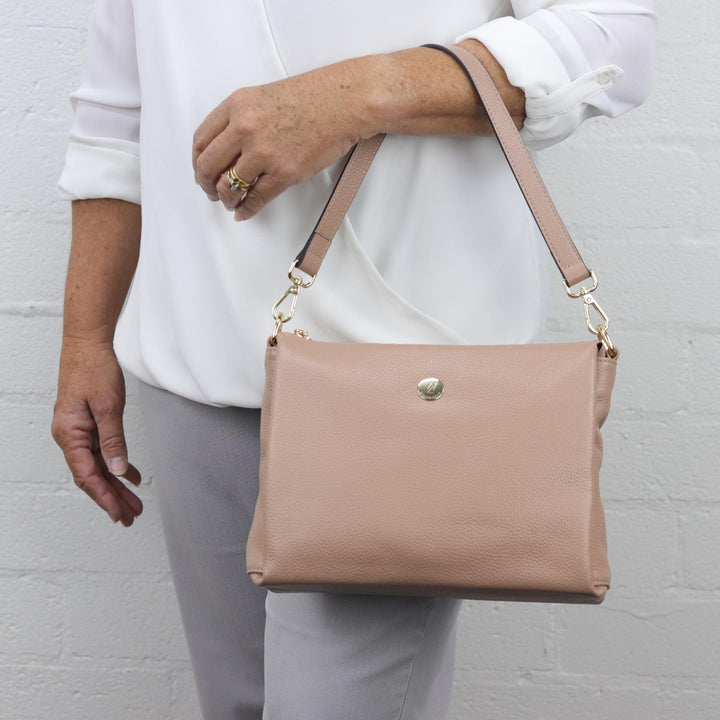 Willow & Zac Nina leather shoulder bag fawn