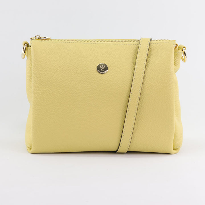 Willow & Zac Nina leather shoulder bag butter yellow