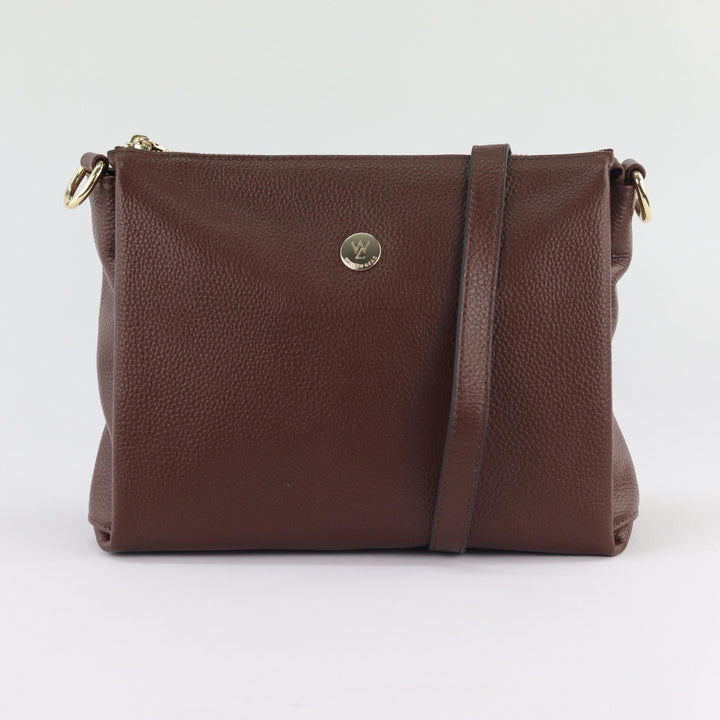 Willow & Zac Nina leather shoulder bag chocolate