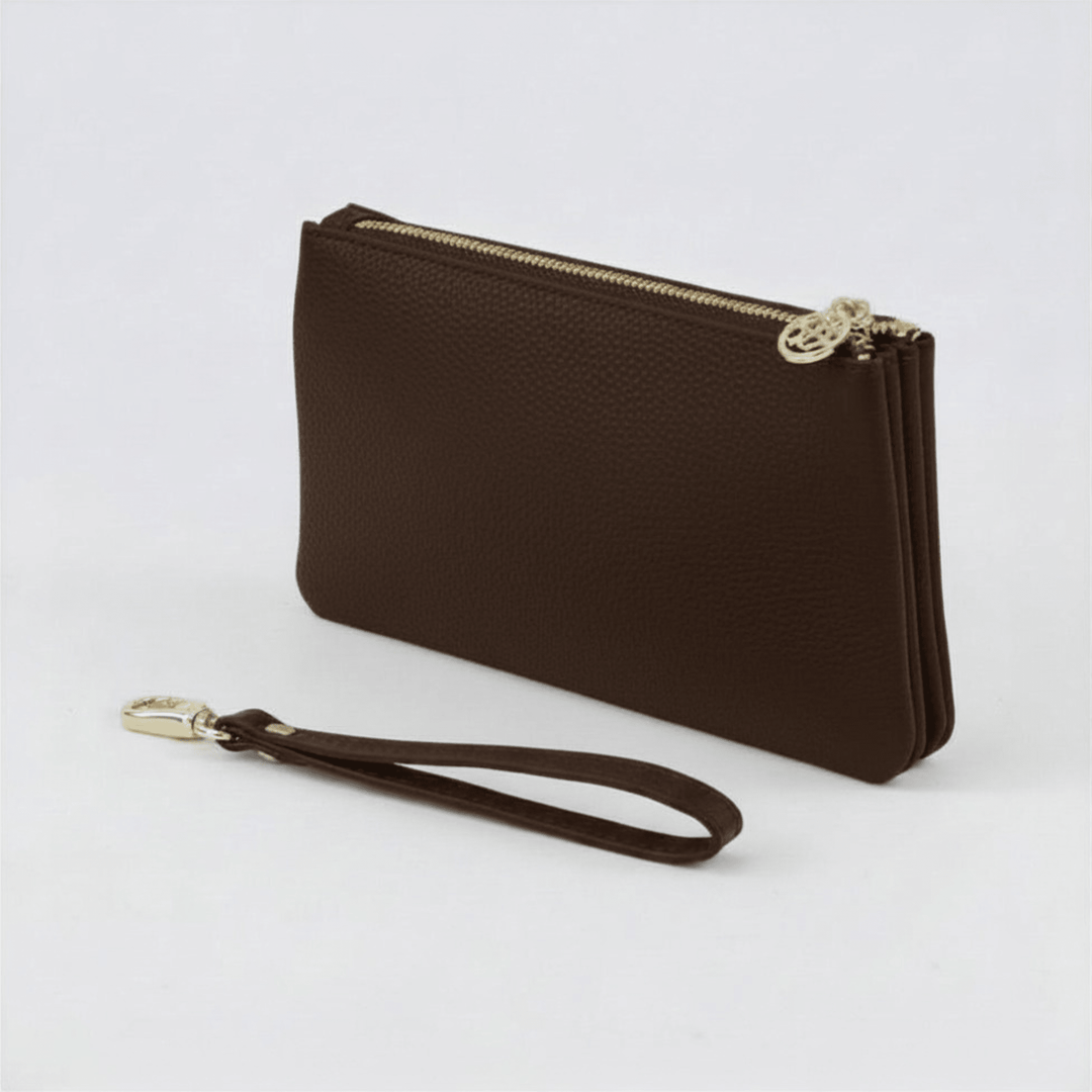 Willow &amp; Zac Polly leather  wristlet clutch 