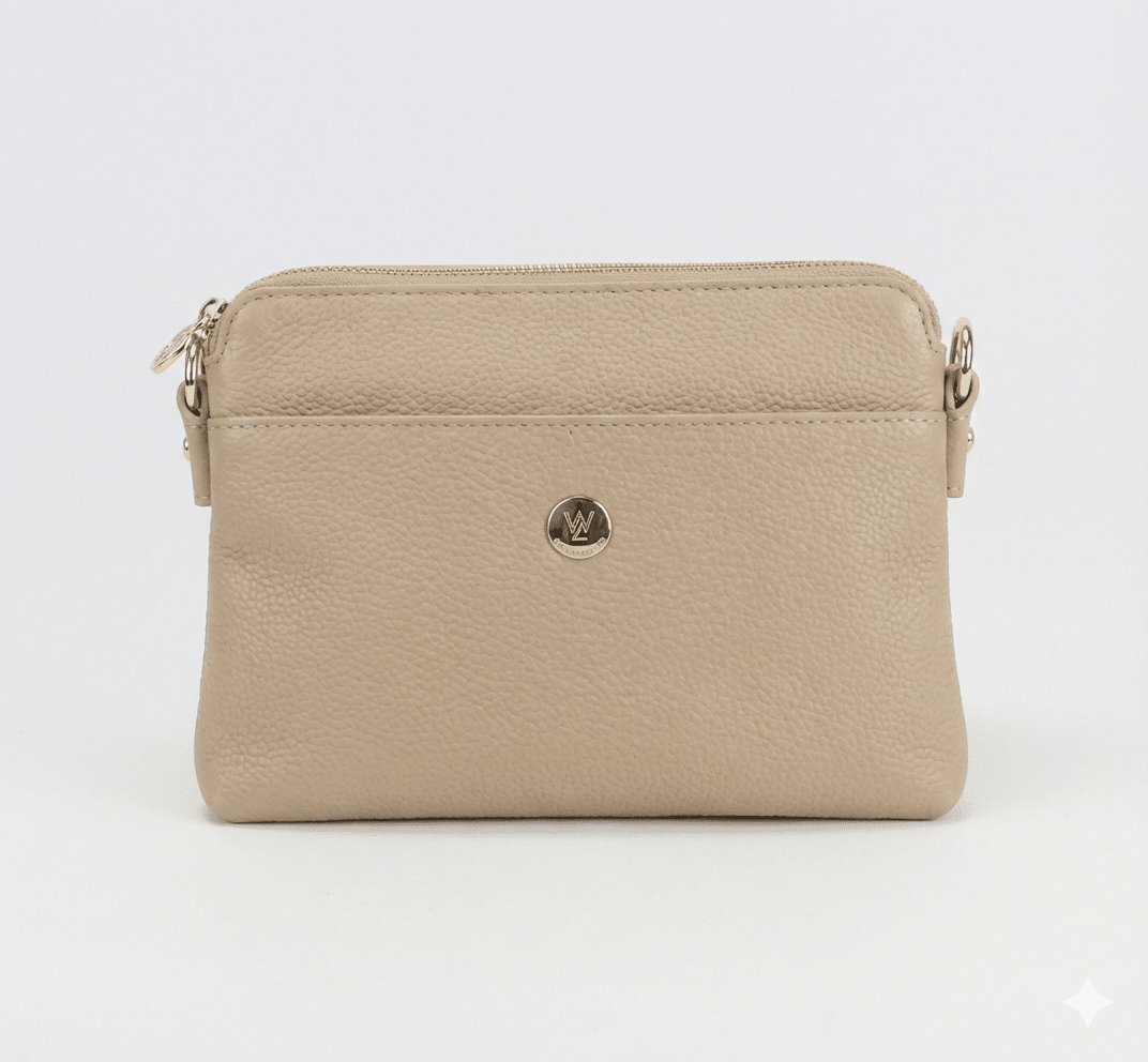 Willow & Zac Trisha leather crossbody Nude