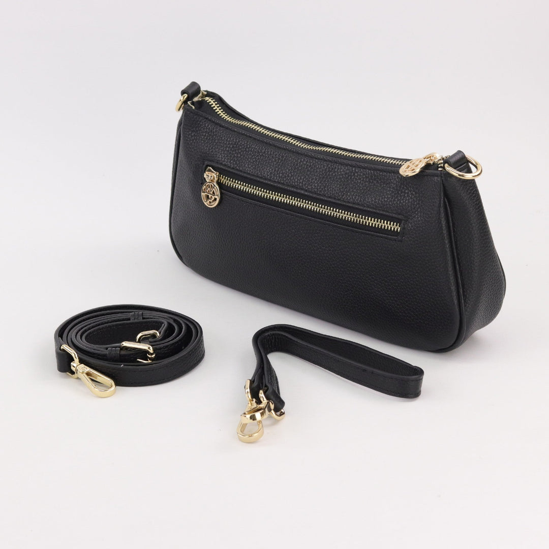 Willow & Zac Bronte leather shoulder bag DISCONTINUED black