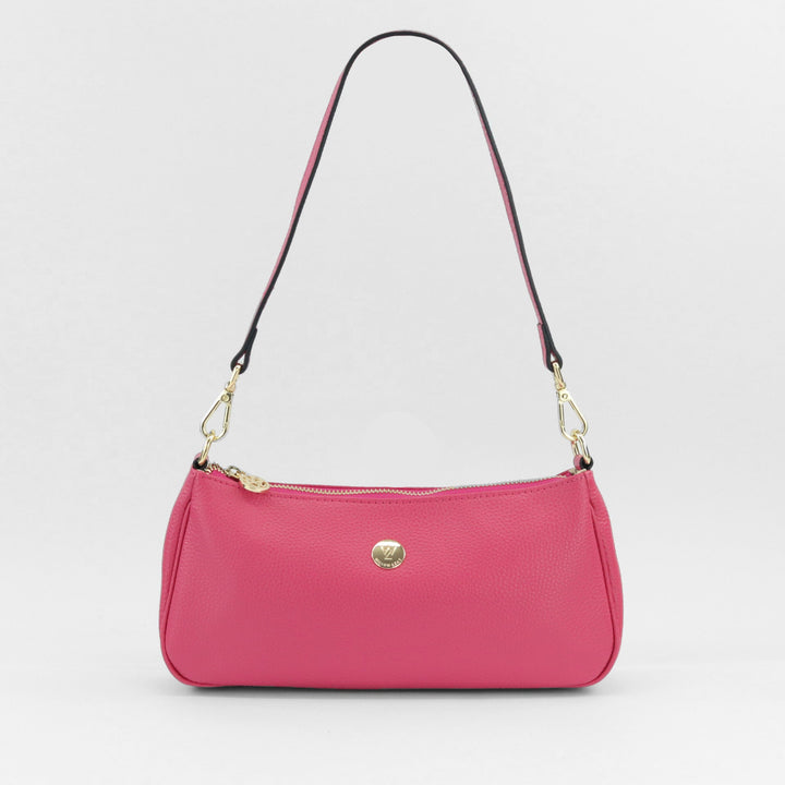 Willow & Zac Bronte leather shoulder bag DISCONTINUED hot pink