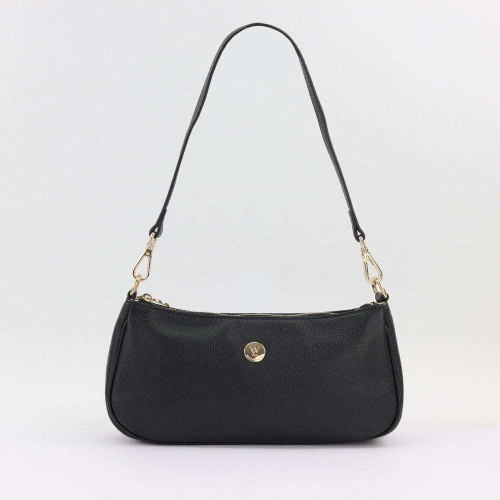 Willow & Zac Bronte leather shoulder bag DISCONTINUED black