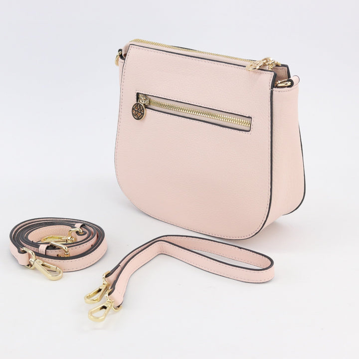 Willow & Zac Clara pink whisper leather shoulder bag DISCONTINUED