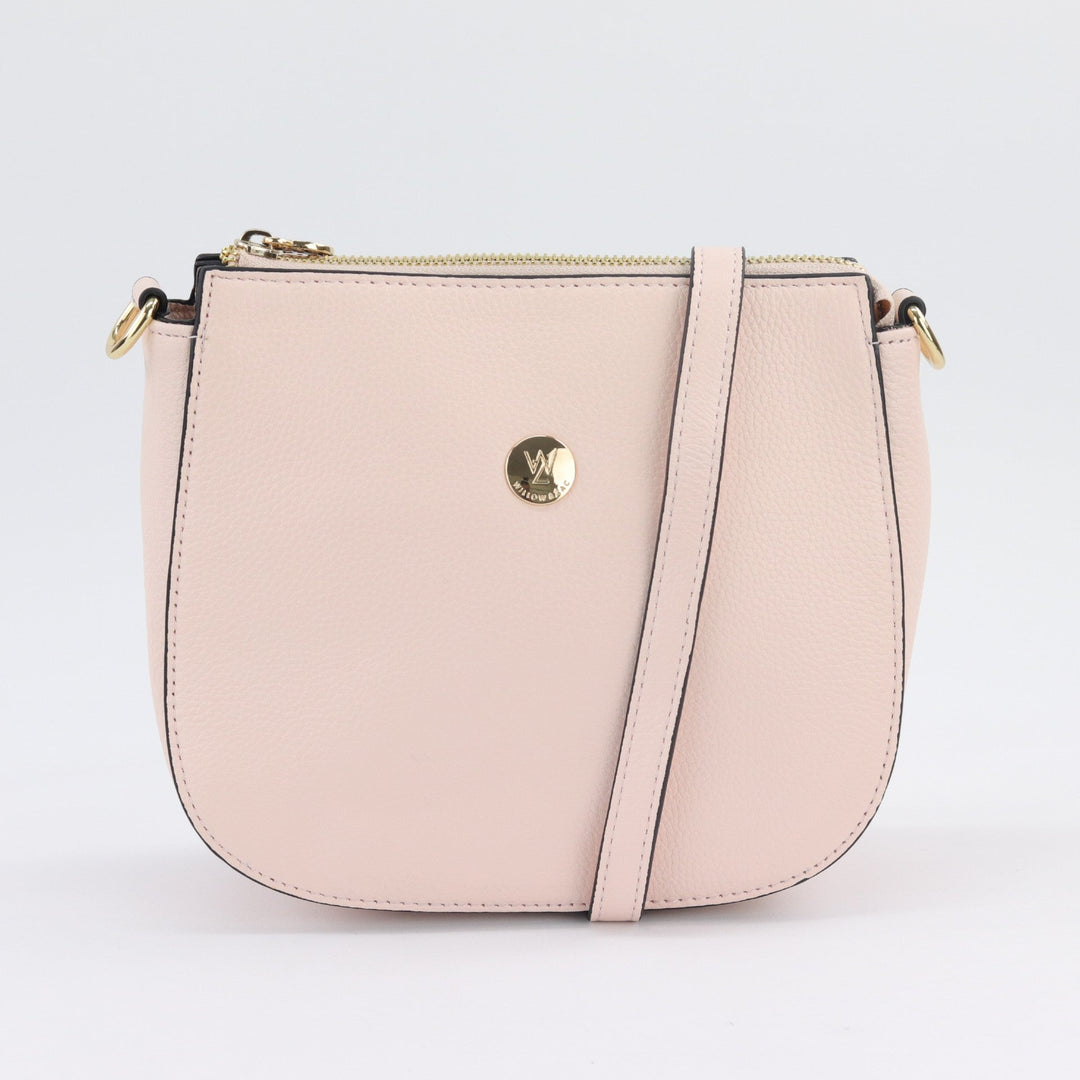 Willow & Zac Clara pink whisper leather shoulder bag DISCONTINUED