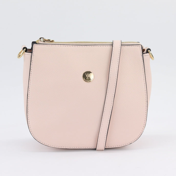 Willow & Zac Clara pink whisper leather shoulder bag DISCONTINUED