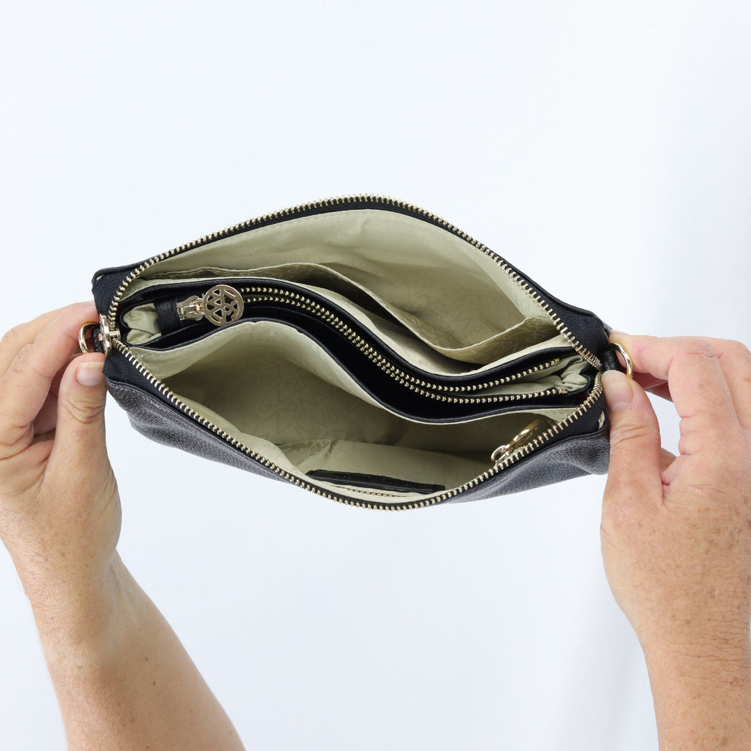 Willow & Zac Gracie crossbody clutch black #colour_black