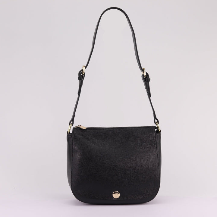 Willow & Zac Ingrid pebbled leather shoulder bag black