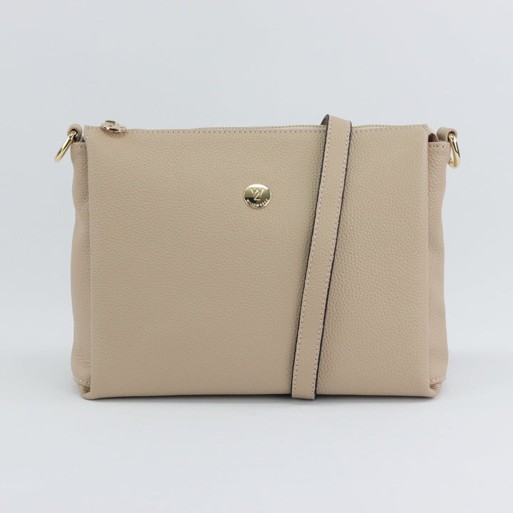 Willow & Zac Nina leather shoulder bag nude