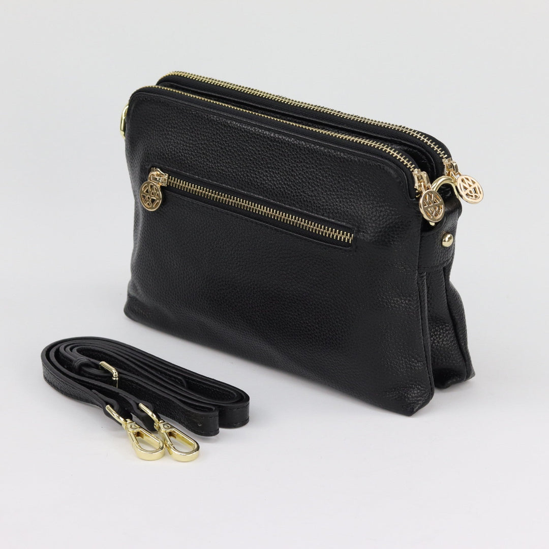 Willow & Zac Trisha leather crossbody black #colour_black